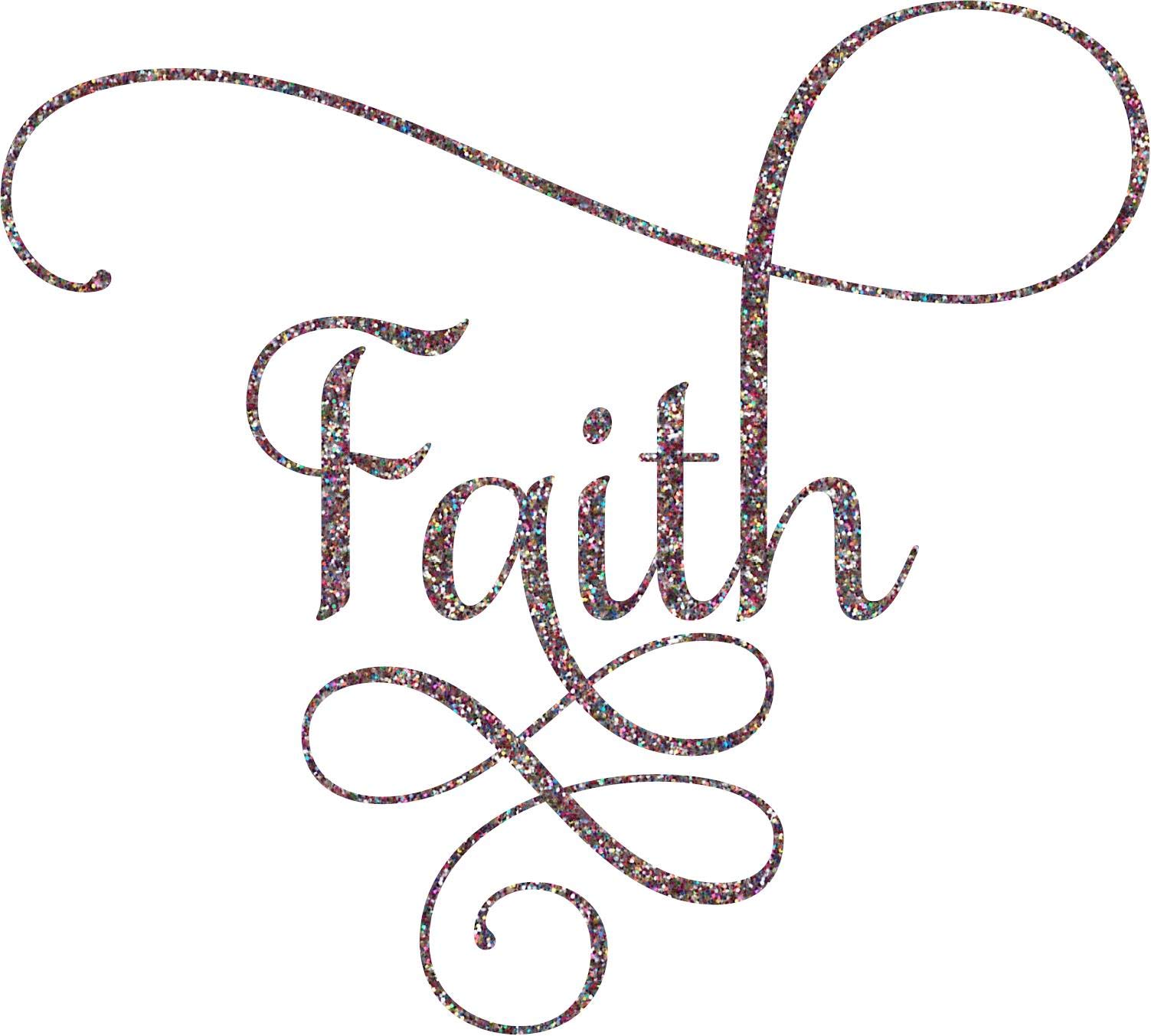 Faith Iron-On Patches for Clothes - White XL Size Embroidered Appliques for Shirts, Jackets, Hats, Bags & DIY Crafts - Customize Your Denim, Backpacks & Home Decor - Perfect for Gifts, Church Events & Personal Style Expression