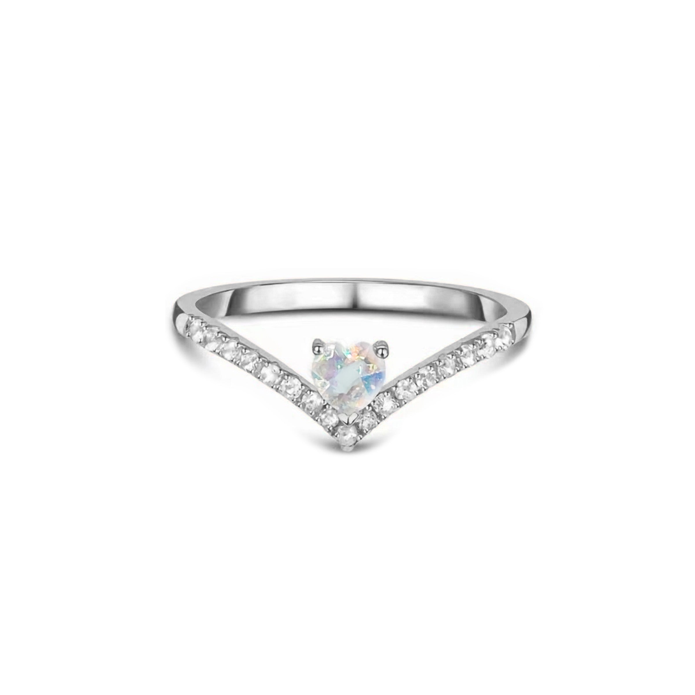Luminous Heartbeat V Band Ashes Ring - Elegant Memorial Jewelry for Loved Ones | Perfect for Remembrance, Funeral & Special Occasions