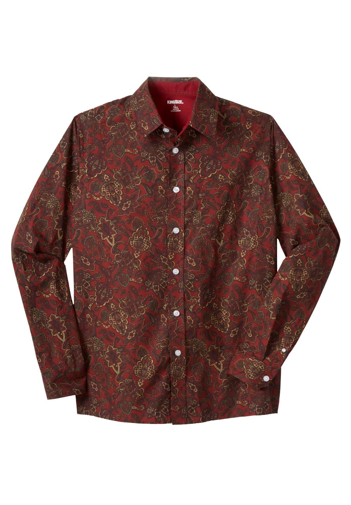 KingSize Men's Big & Tall No-Tuck Casual Shirt - Comfortable Oversized Button Down for Work & Relaxation | Perfect for Office, Travel & Everyday Wear