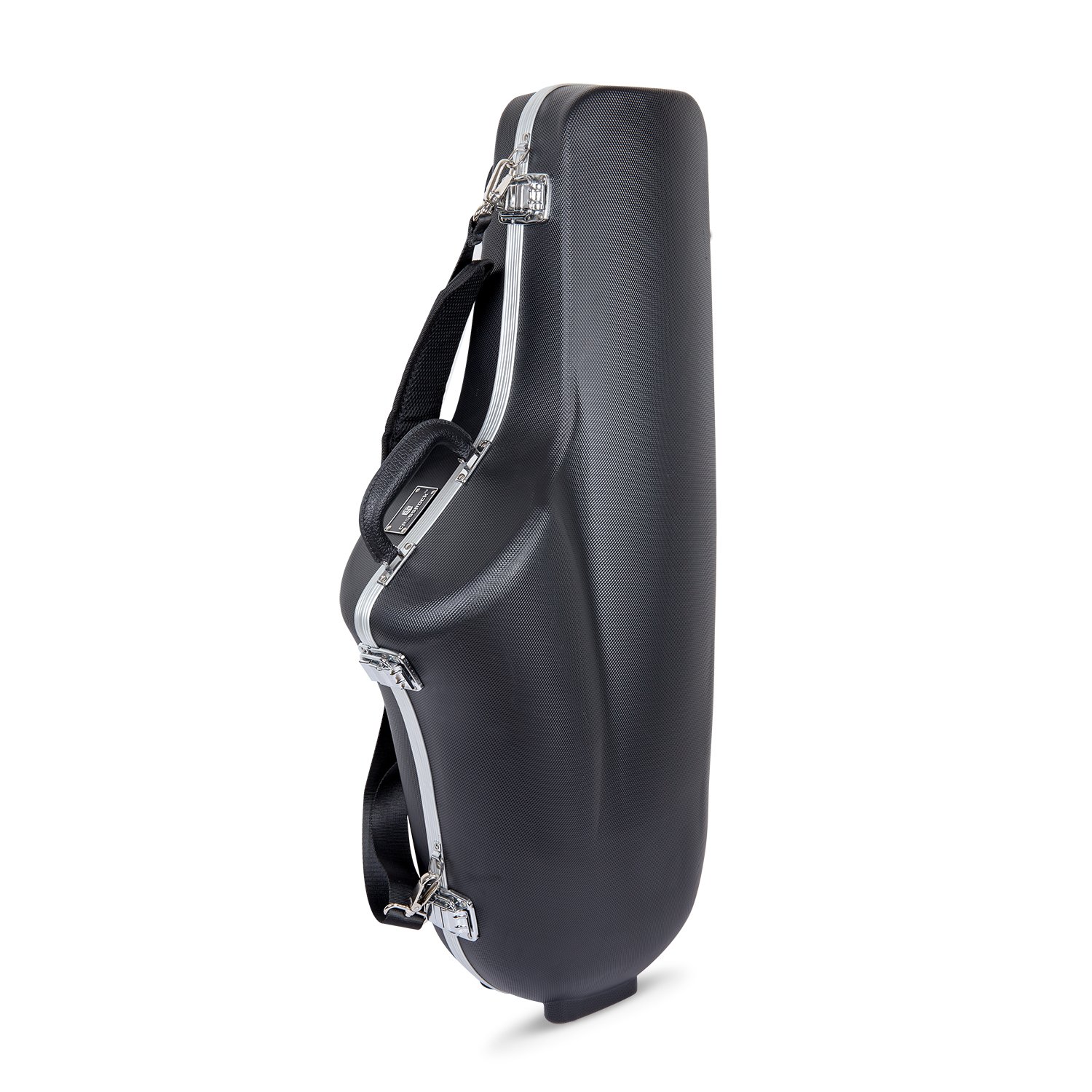 Crossrock Tenor Saxophone Case - ABS Molded Hard Shell Protective Case for Saxophone (Black) | Perfect for Travel, School Band & Professional Musicians