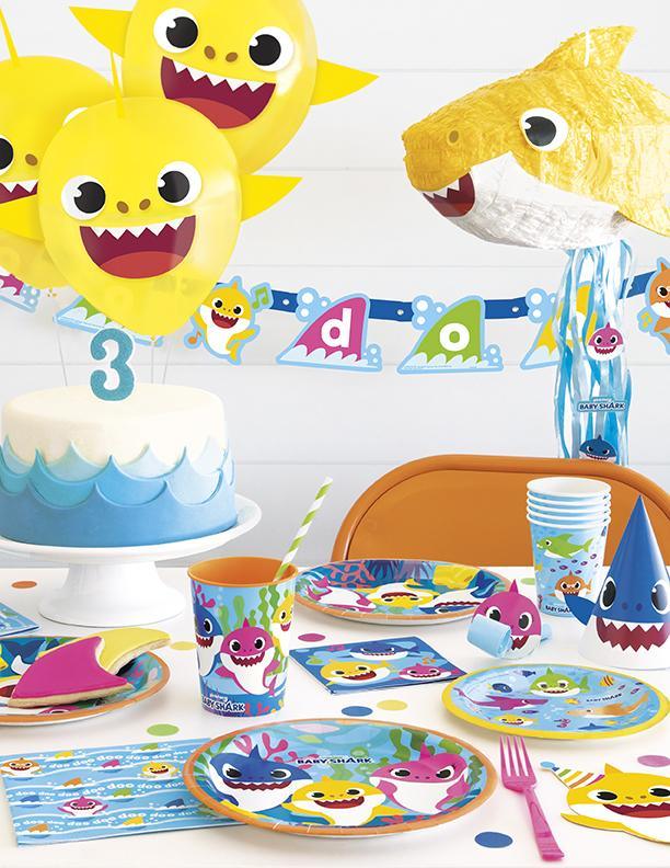 Baby Shark Beverage Napkins - 16-Pack | Fun & Colorful Kids Party Supplies for Birthday Celebrations, Baby Showers & Family Gatherings
