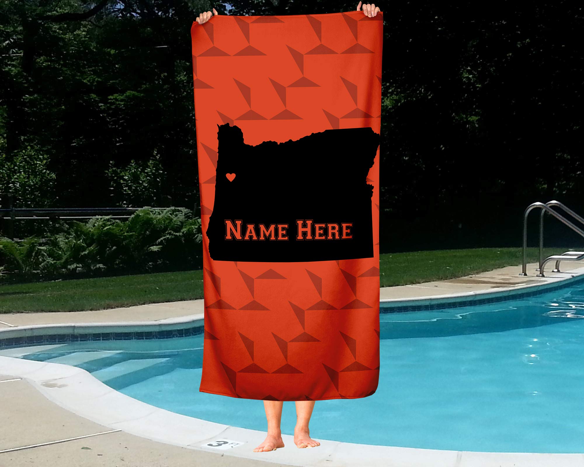 Custom Oregon State Pride Beach & Bath Towel - Personalized Medium & Large Towels for Adults & Kids - Perfect for College Football, Basketball Games, Beach Trips & Home Decor