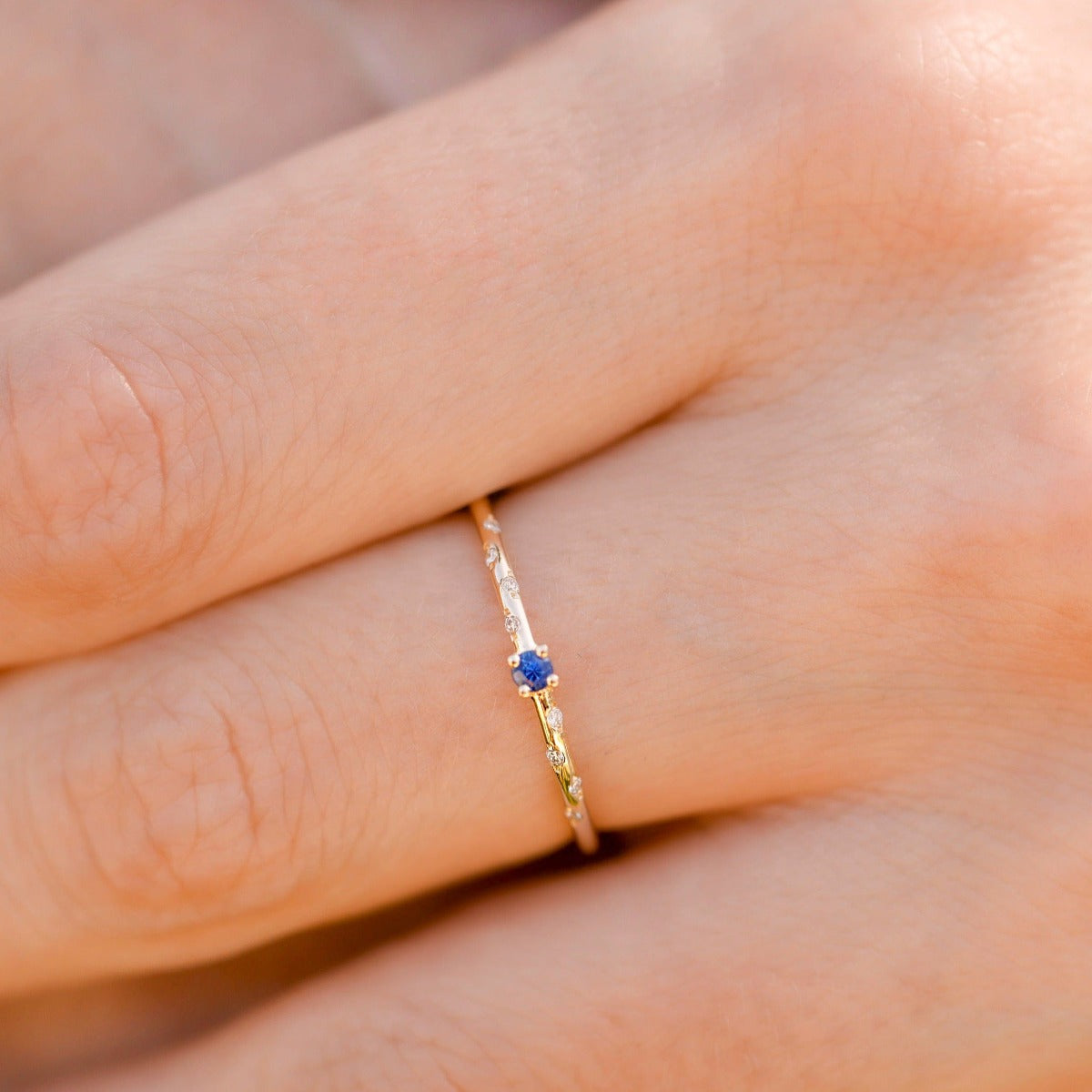 Dainty Starry Birthstone Ring - Elegant Zodiac Jewelry for Women, Personalized Gift for Her - Perfect for Birthdays, Anniversaries & Special Occasions