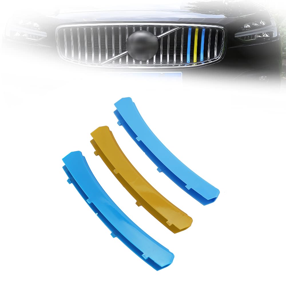 Ontto Grille Strips Trims - Front Grill Insert Trim Strip Center Kidney Grill Compatible with Volvo S90 2019-2021 (Color A) | Car Exterior Accessories for Custom Styling & Protection