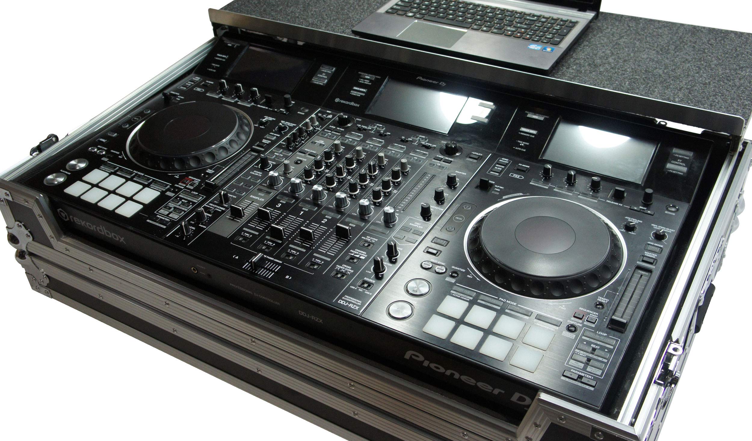 Harmony Audio HCDDJRZXLT Flight Glide Laptop Stand & DJ Case for Pioneer DDJ-RZX - Portable DJ Equipment for Live Performances & Studio Sessions