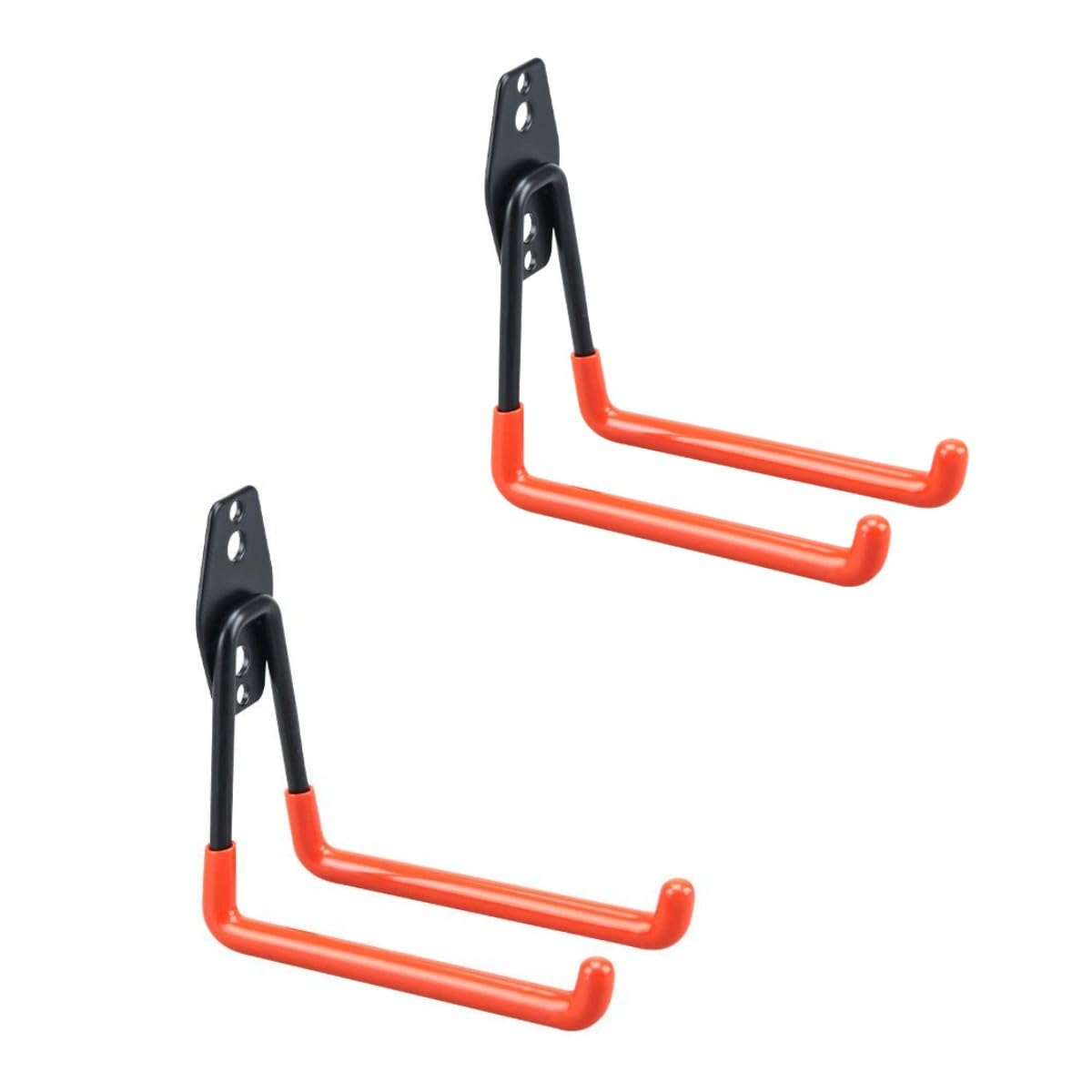 2 Pack Heavy Duty Garage Hooks - Wall Mounted Storage Hangers for Ladders, Bikes, Garden Tools & Lawn Equipment - Perfect for Garage, Shed & Workshop Organization