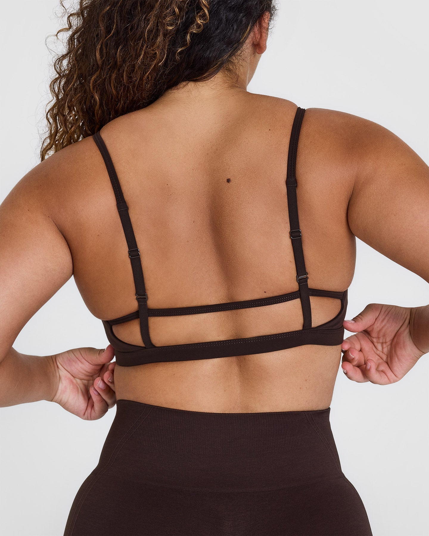 Timeless Strappy Bralette - 70% Cocoa Brown Comfortable Wireless Bra for Women | Perfect for Yoga, Lounge Wear and Everyday Comfort