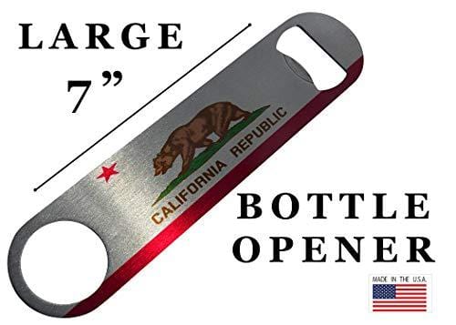 California State Flag Bottle Opener - Heavy Duty Metal CA Beer Opener with Ergonomic Handle - Perfect for Tailgating, BBQs, and California Pride Gifts