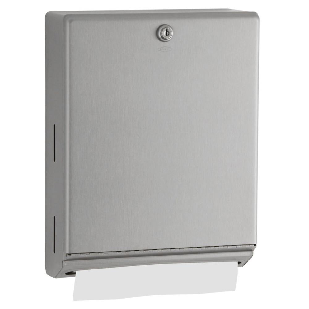 Bobrick B262 ClassicSeries Paper Towel Dispenser - Surface Mounted Satin Stainless Steel for Restrooms & Commercial Kitchens