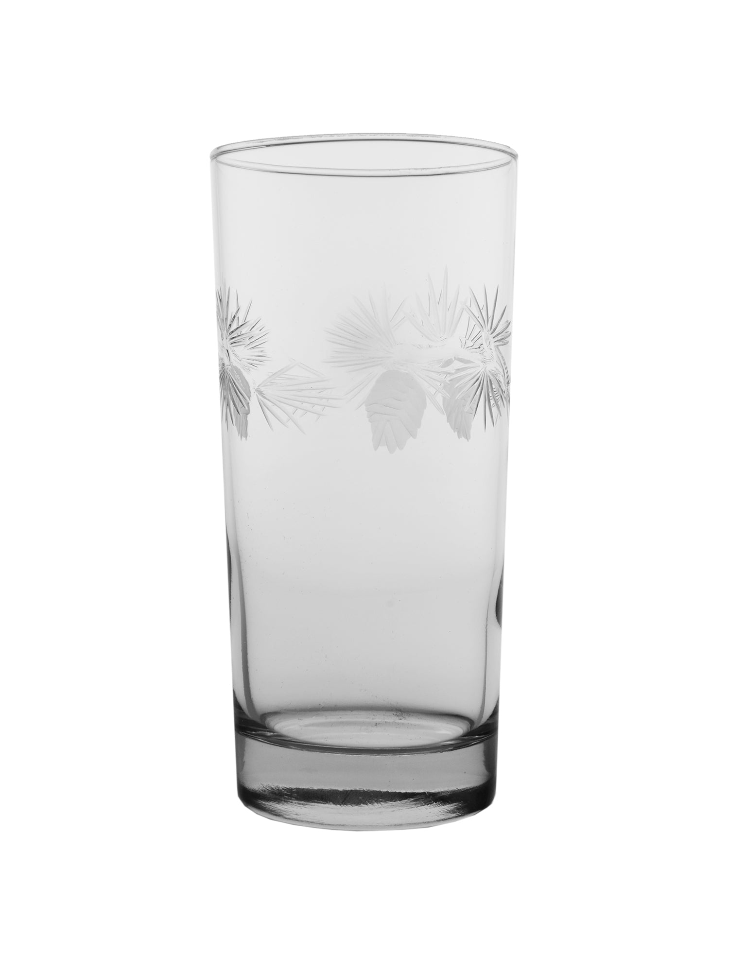 Premium Pine Cone Design Highball Glass Set - 16oz Crystal Clear Drinking Glasses for Whiskey, Cocktails, and Iced Beverages - Perfect for Home Bars, Parties, and Gifts
