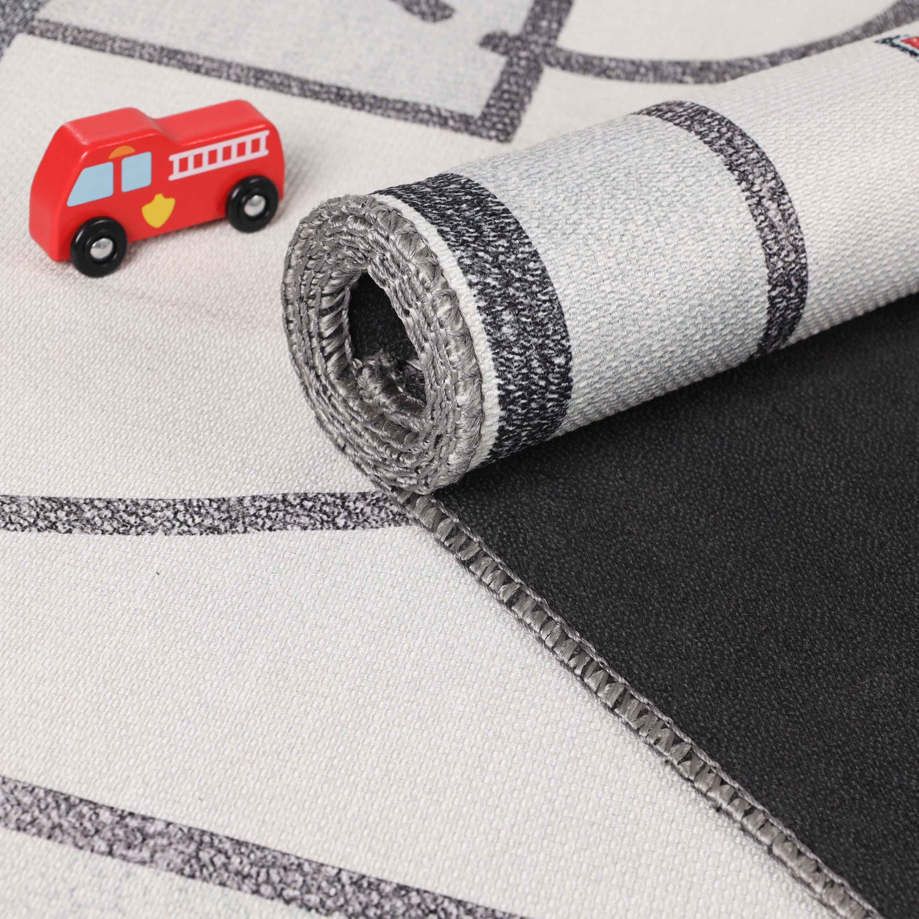 Non-Slip Kids Washable Indoor Basketball Court Playroom Area Rug - Perfect for Playrooms, Bedrooms & Game Rooms