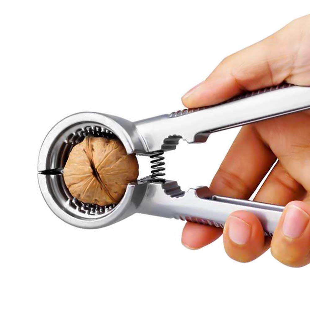 Premium Nut Cracker Set for Walnuts, Pecans, Hazelnuts & Brazil Nuts - Heavy Duty Stainless Steel Nut Opener Tool with Ergonomic Handle - Perfect for Kitchen, Camping & Holiday Gatherings