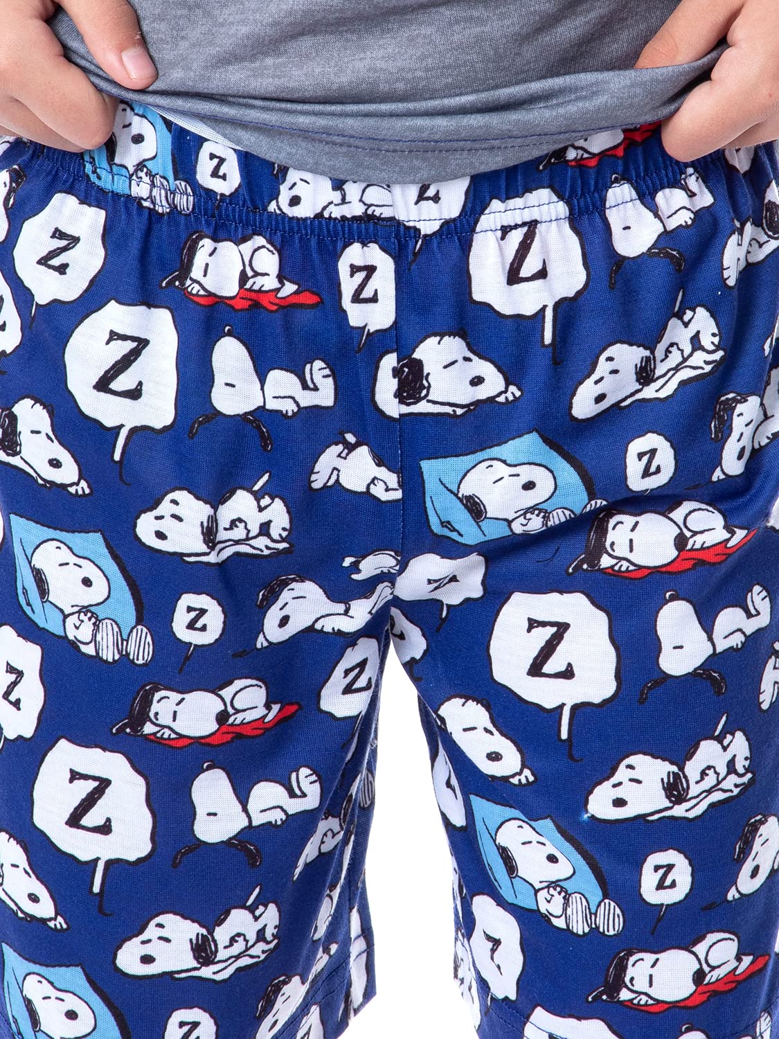 INTIMO Peanuts Boys' Snoopy 'Nope Not Today' Sleep Pajama Set - Short Sleeve Crewneck PJs for Kids | Comfortable Cotton Pajamas for Bedtime & Lounging
