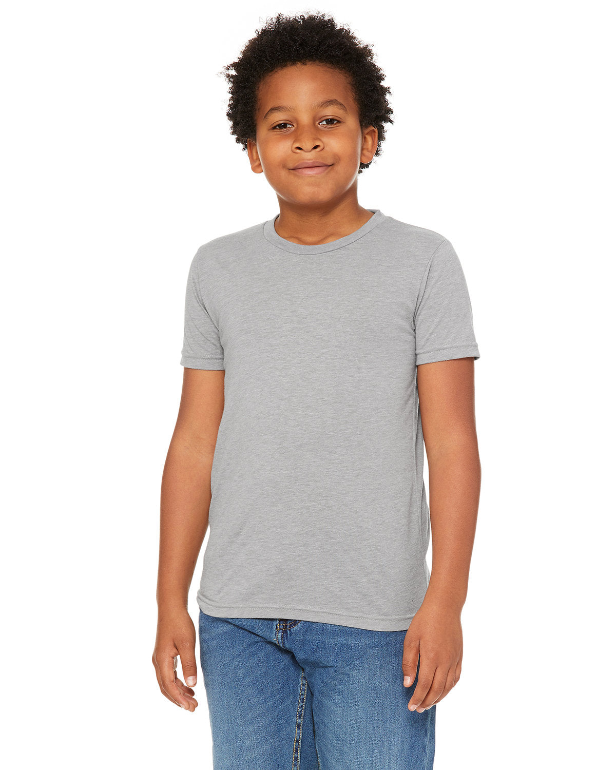 Bella + Canvas 3413Y Youth Tri-Blend Short Sleeve T-Shirt - Soft & Comfortable Kids Tee for Everyday Wear, School, and Playtime