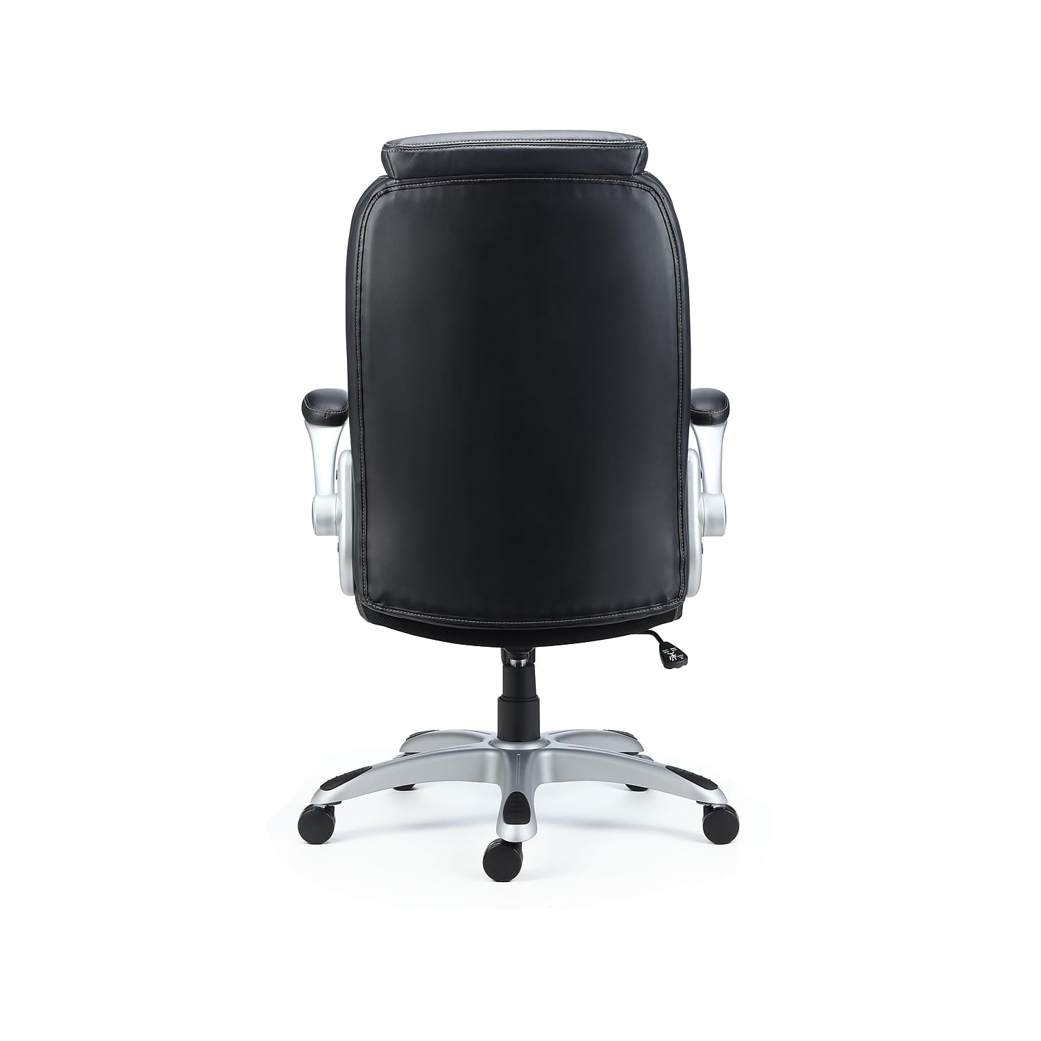 Staples Sorina Black Bonded Leather Adjustable Office Chair with Plush Padding - Ergonomic Desk Chair with Lumbar, Arm & Head Support - Modern Executive Chair for Home Office, Gaming & Workspaces