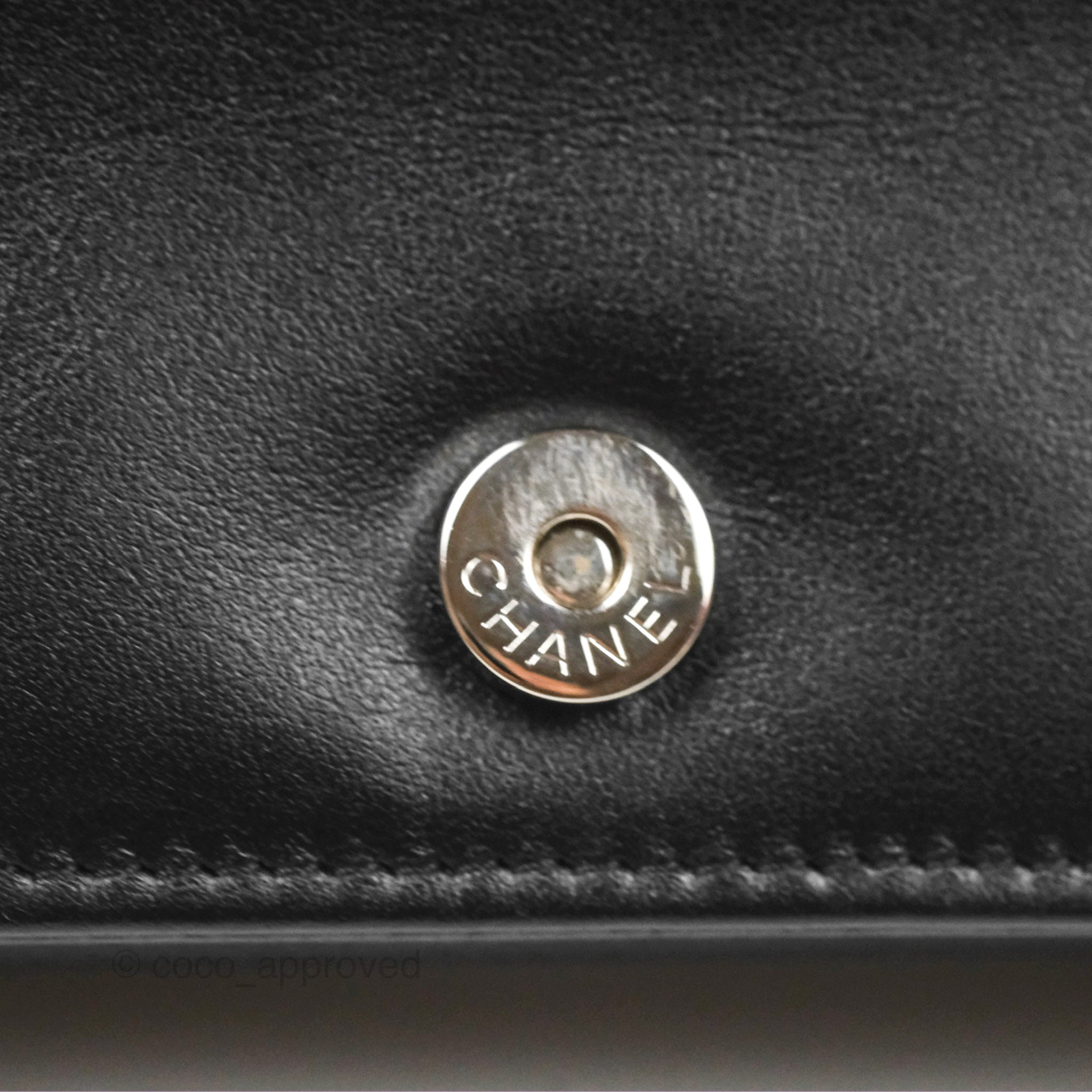 Chanel Chevron Boy Wallet on Chain WOC Black Caviar Leather with Silver Hardware - Luxury Crossbody Bag for Women, Perfect for Evening Parties & Date Nights
