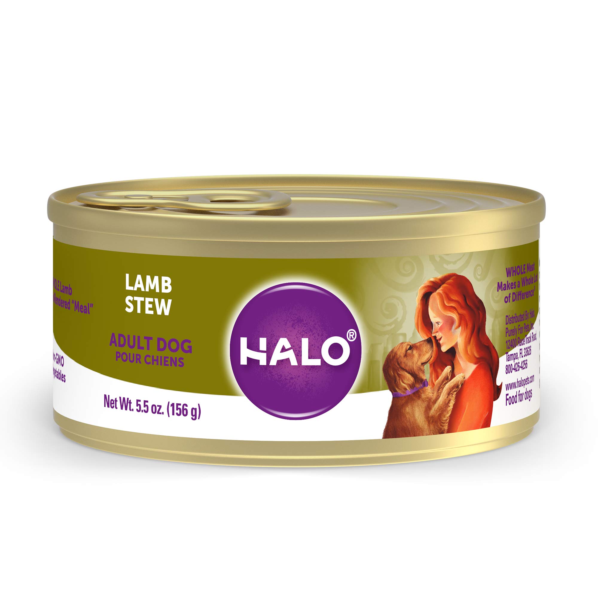 Premium Halo Adult Wet Dog Food - Grain-Free, High Protein, Natural Ingredients for Optimal Canine Health | Perfect for Senior Dogs, Picky Eaters & Digestive Sensitivities