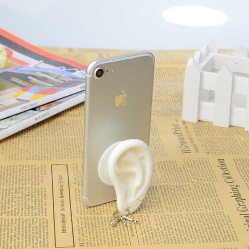 Creative Silicone Suction Stand & Cable Organizer for Smartphones - Keychain Earphone Holder for Home, Office, and Travel Use