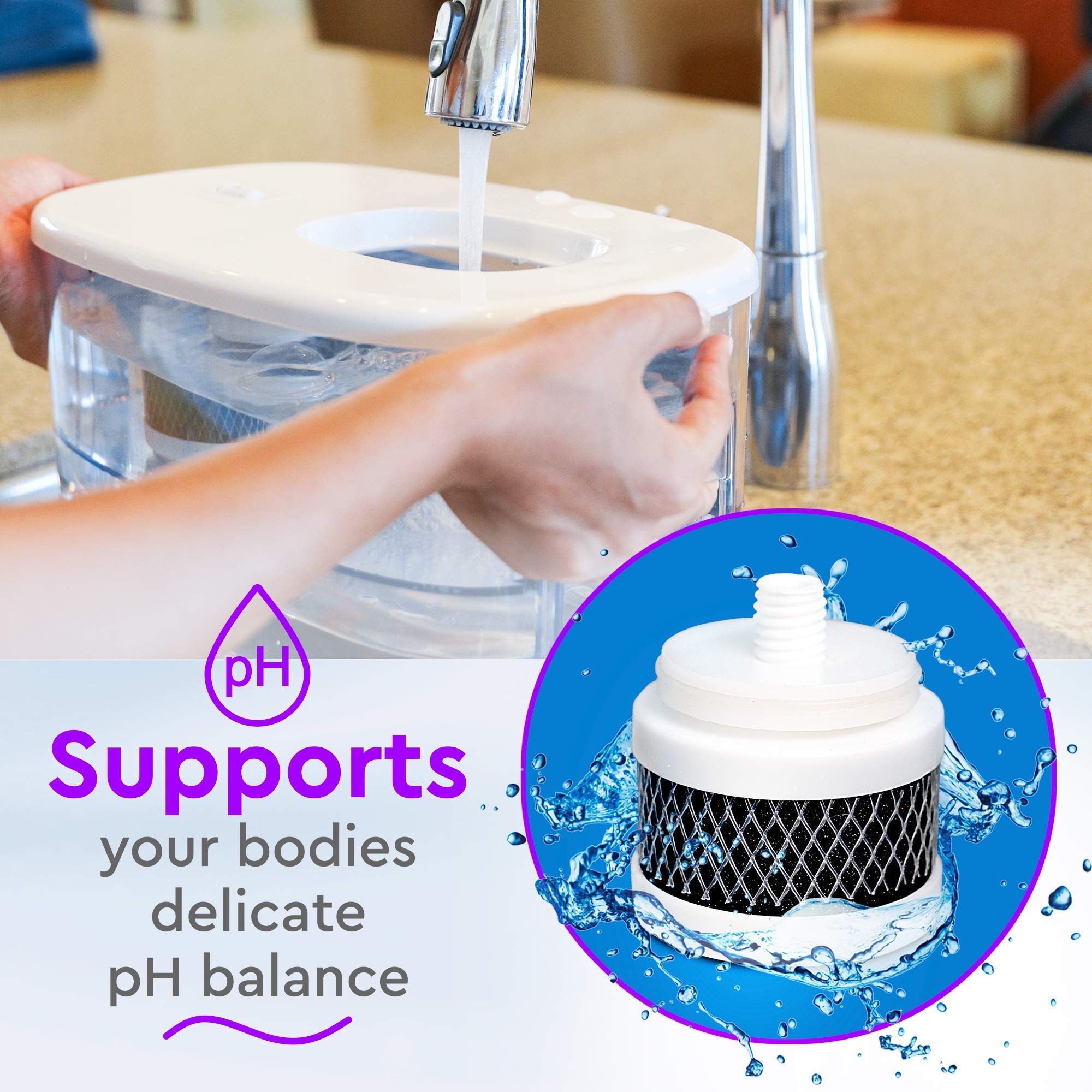 Opti CHILL Alkaline Water Refrigerator Filter Unit with 2 Extra OEM Replacement Filters (120 Gallon Capacity) - Improve Drinking Water Quality for Home & Office Use
