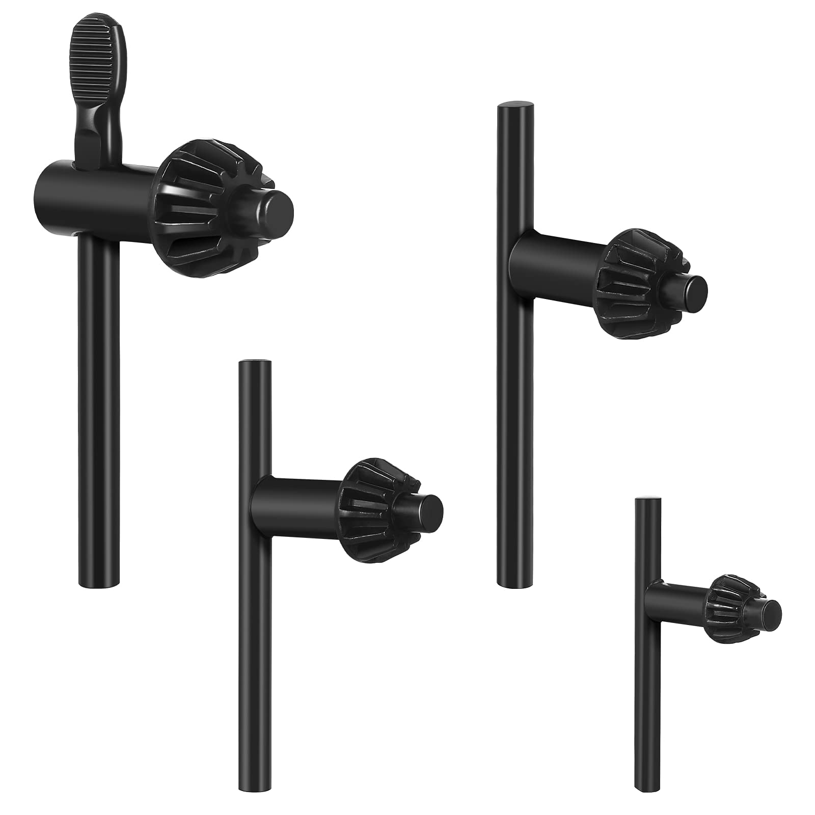 4-Piece Drill Chuck Wrench Kit - Replacement Chuck Key for Electric & Hand Drills - Durable Clamping Tool for Drill Press Accessories - Perfect for Woodworking, Metalworking & DIY Projects