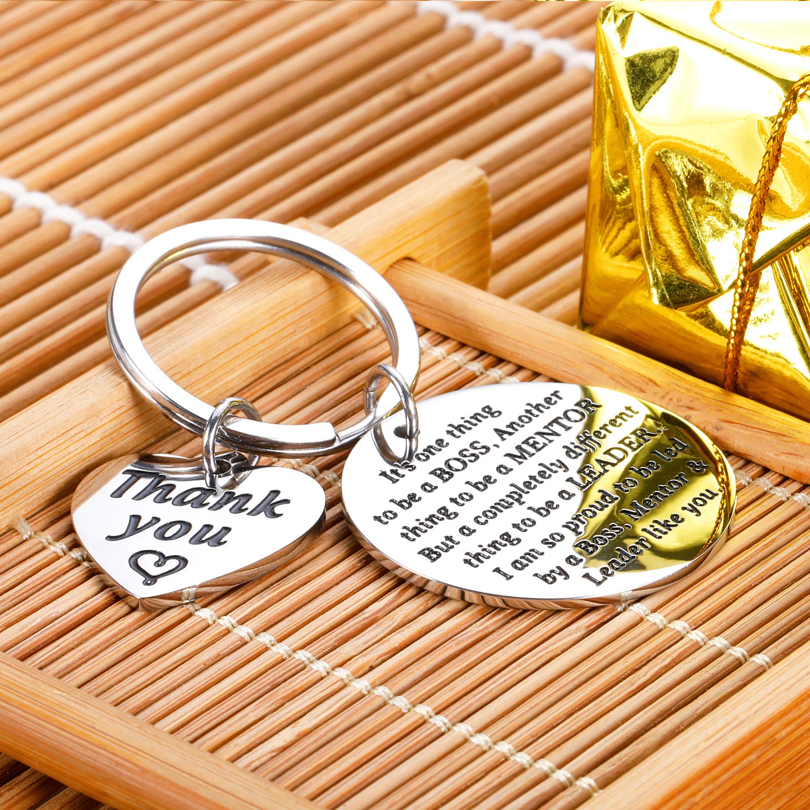Valentine's Day Gifts for Him & Her - Thoughtful Thank You & Appreciation Presents for Women, Men, Boss, Coworker, Best Friend - Elegant Keychain for Birthday, Farewell, Retirement - Perfect Office White Elephant & Going Away Gift for Any Occasion