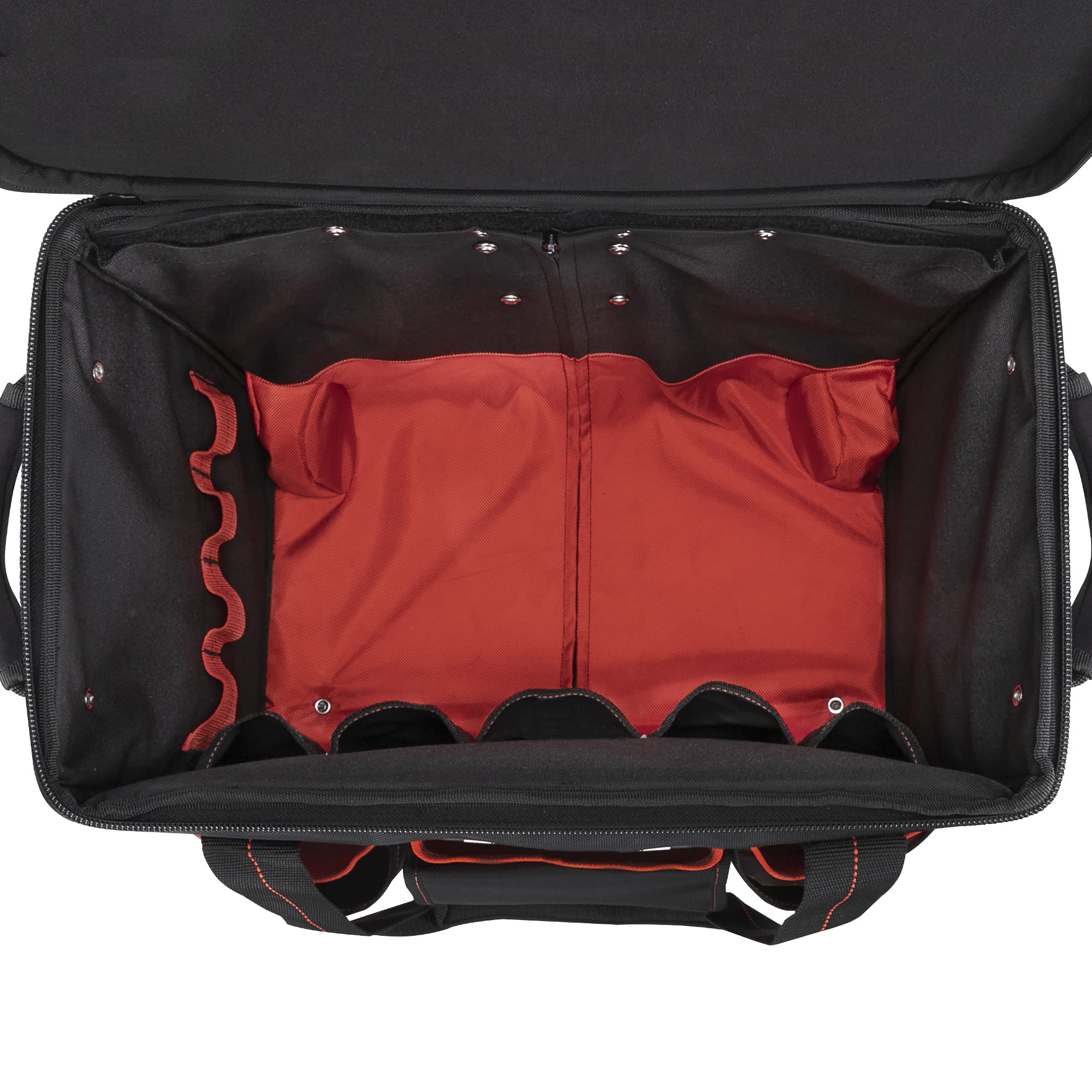 Hultafors HT5572 18-Inch Heavy Duty Roller Tool Bag for Electricians & Contractors - Portable Workshop Organizer with Wheels for Job Sites & Home DIY Projects