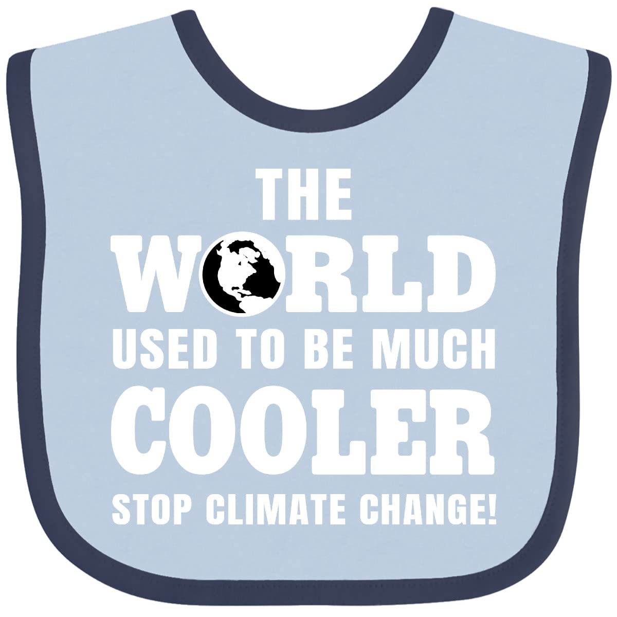Inktastic Climate Change Baby Bib - Eco-Friendly for Daily Use