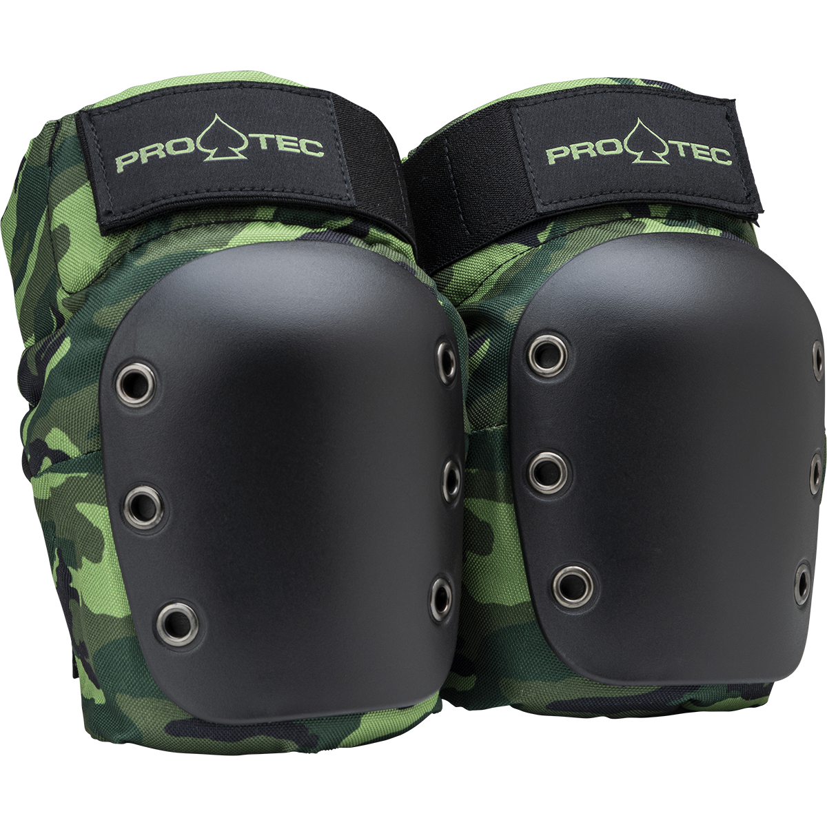 Protec Jr. Street Gear 3-Pack Protective Skateboard Pads Set - Open Back Camo Design for Kids & Youth - Perfect for Skateboarding, Scootering & Rollerblading Safety