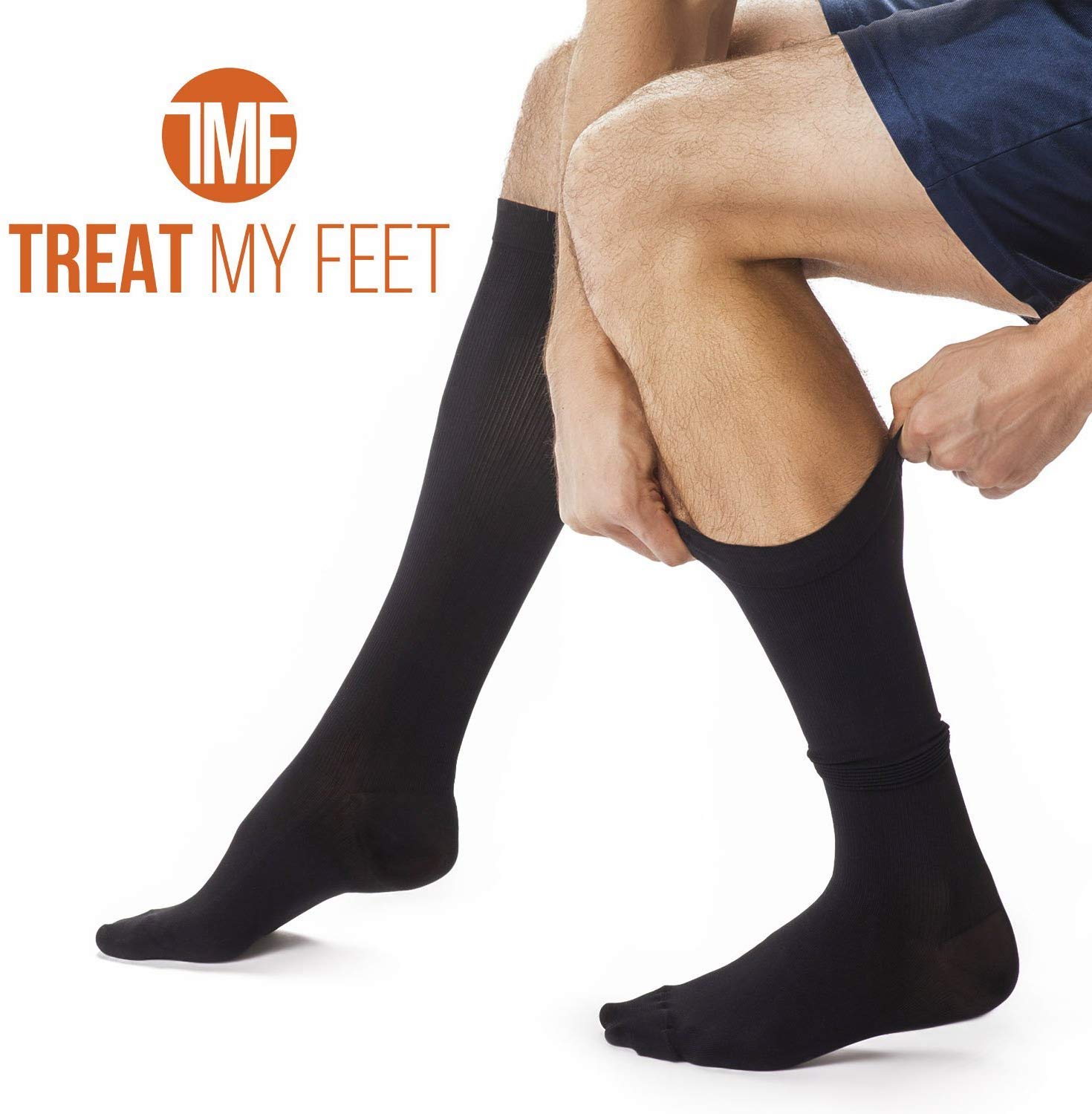 3 Pairs Knee High Compression Socks for Women & Men - Running & Travel