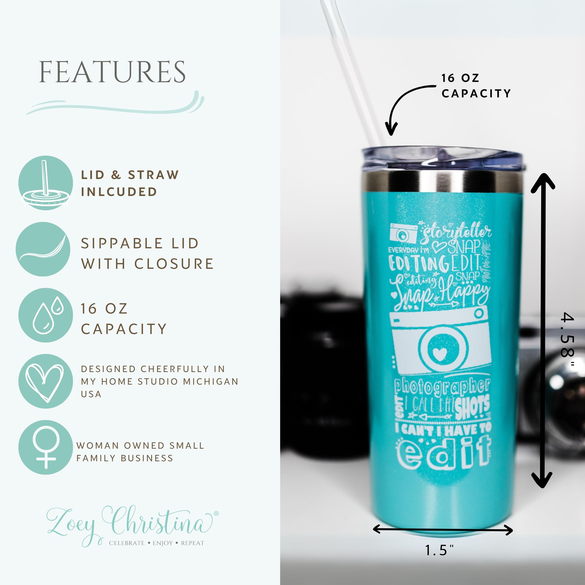 Insulated Travel Tumbler with Lid & Straw - Perfect Nurse Graduation Gift, Birthday Present for Women in Healthcare, Purple 0262 - Great for Hospitals, Clinics & Daily Commute