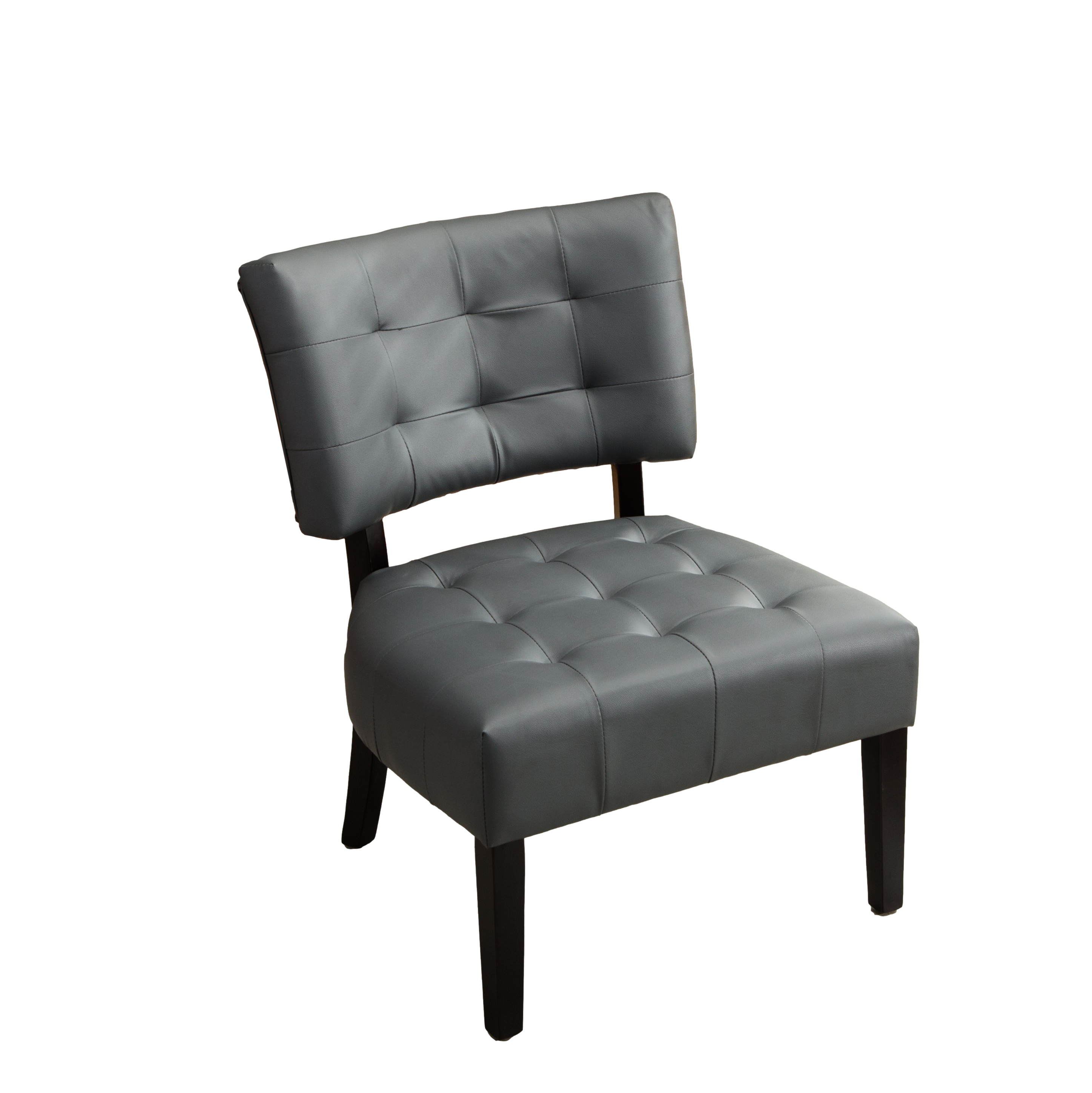 Roundhill Furniture Tufted Accent Chair with Oversized Seating - Modern Upholstered Living Room Chair for Home Office, Lounge & Reading Nook