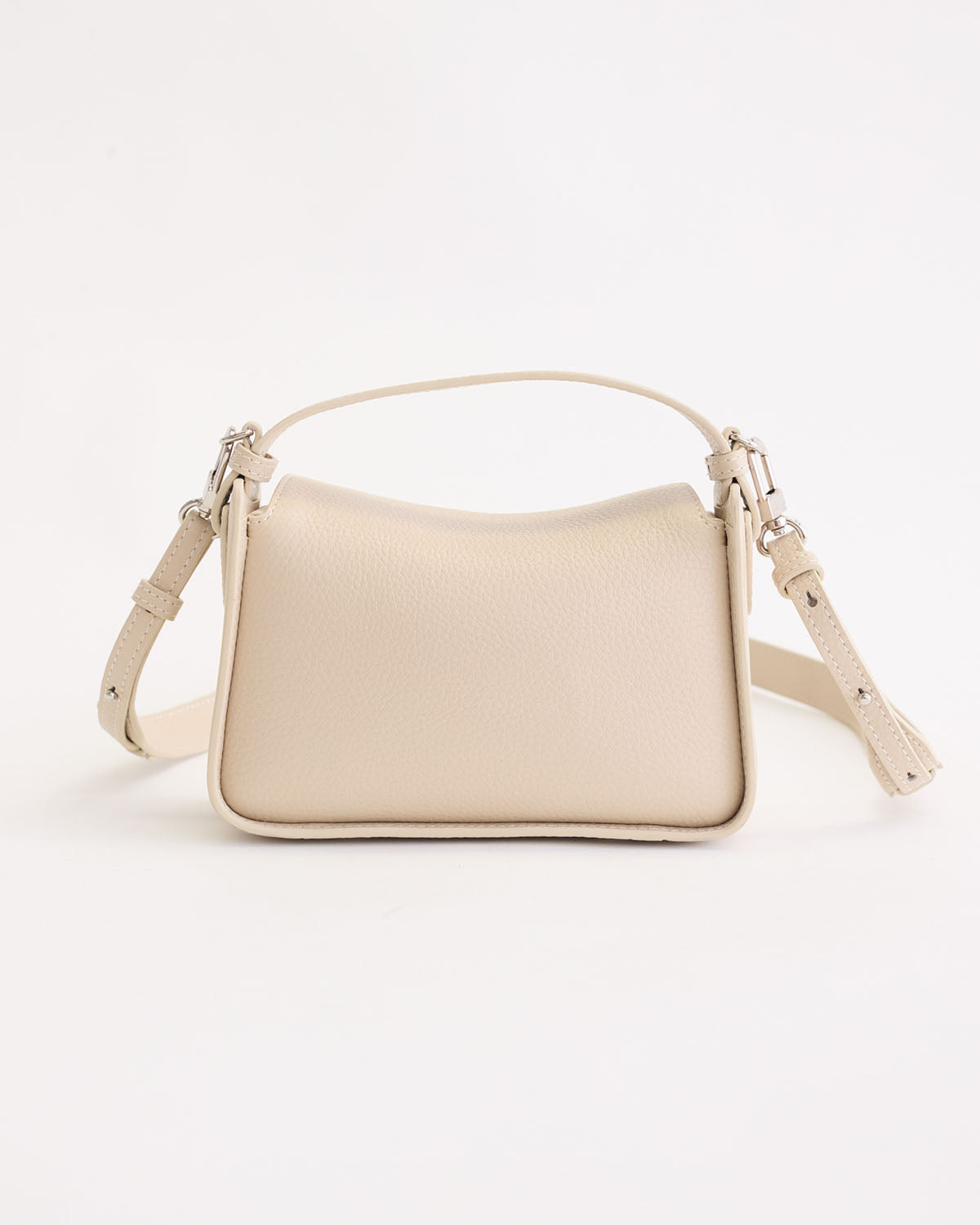 Mini Clementine Crossbody Bag - Oat Pebbled Leather Handbag for Women | Perfect for Everyday Use, Work, and Travel