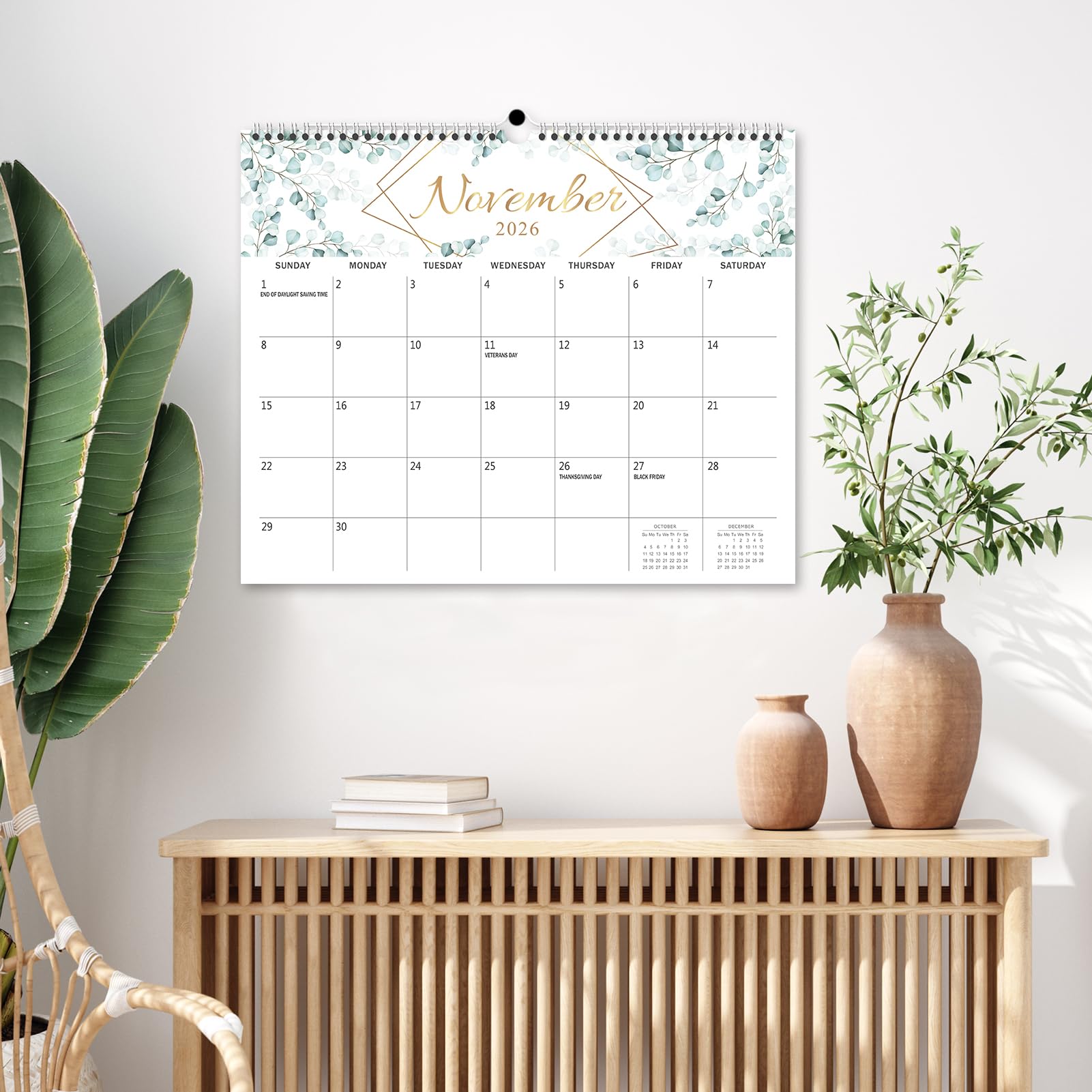 GuassLee 2025-2026 Wall Calendar | 19-Month Hanging Planner (June 2025 - December 2026) | 14