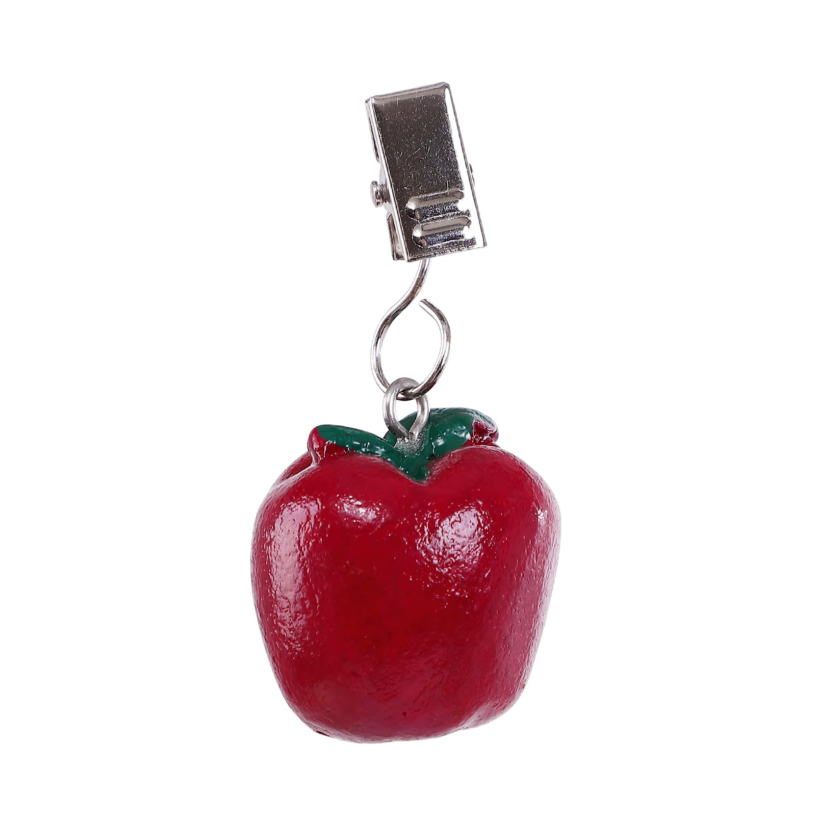 TwoFish Home Set of 4 Resin Red Apple Tablecloth Weights - Decorative Table Clamps for Outdoor Picnics, Garden Parties & Home Decor (Pack of 4)