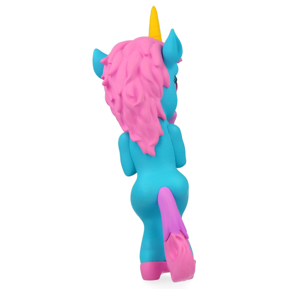 Ron English Forlorn Unicorn Blue Vinyl Art Toy - Collectible Pop Surrealism Figure for Home Decor & Art Display
