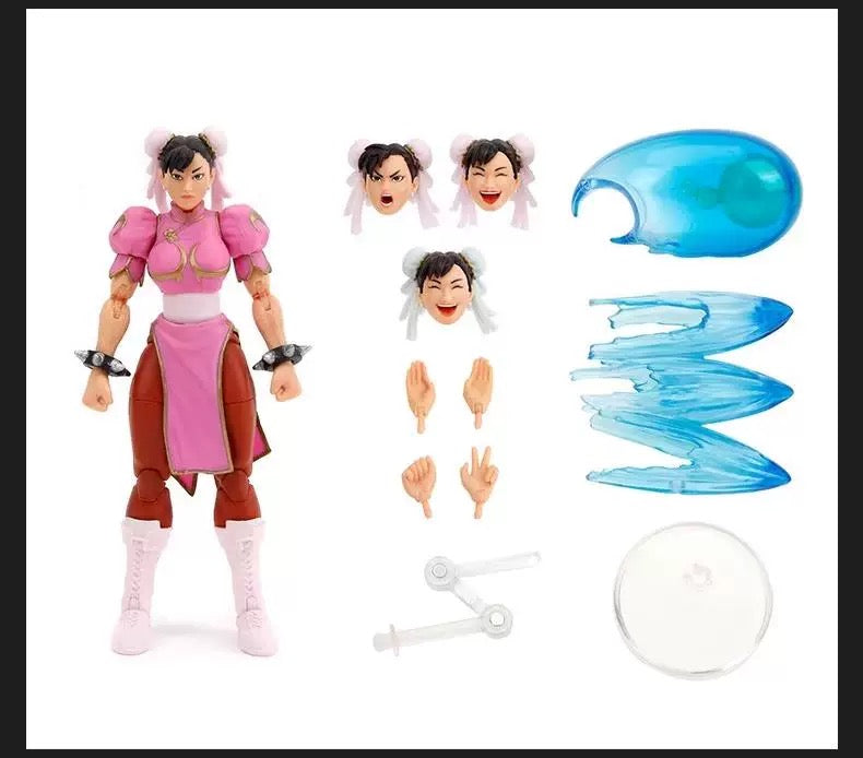 Jada Toys 1/12 Scale 6-Inch Street Fighter Pink Chun-Li Action Figure - Collectible Gift for Gamers & Anime Fans