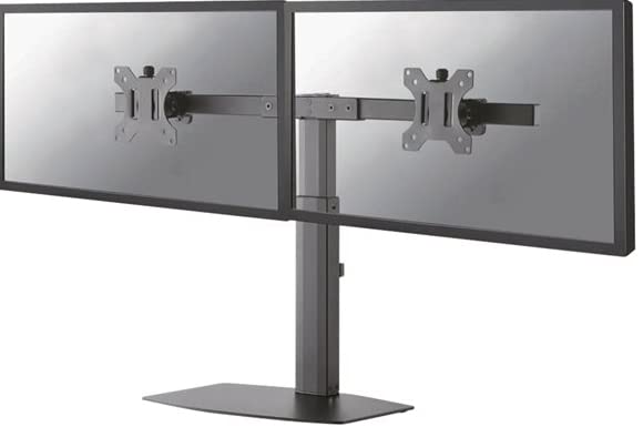 Newstar FPMA-D865DBLACK Adjustable Tilt Swivel Monitor Stand for 10-27 Inch Screens - Ergonomic Height Adjustable Desk Mount with 360° Rotation - Perfect for Home Office, Gaming & Workspace Setup (Black)