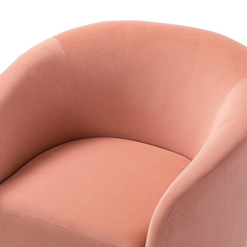 Emanuela Velvet Swivel Barrel Armchair - Modern Accent Chair for Living Room, Bedroom & Office - 360° Rotating Comfortable Lounge Chair with Soft Upholstery - Perfect for Reading, Relaxing & Home Decor