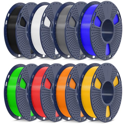 250g Spool 8 Rolls Black+white+grey+blue+green+red+orange+pureyellow