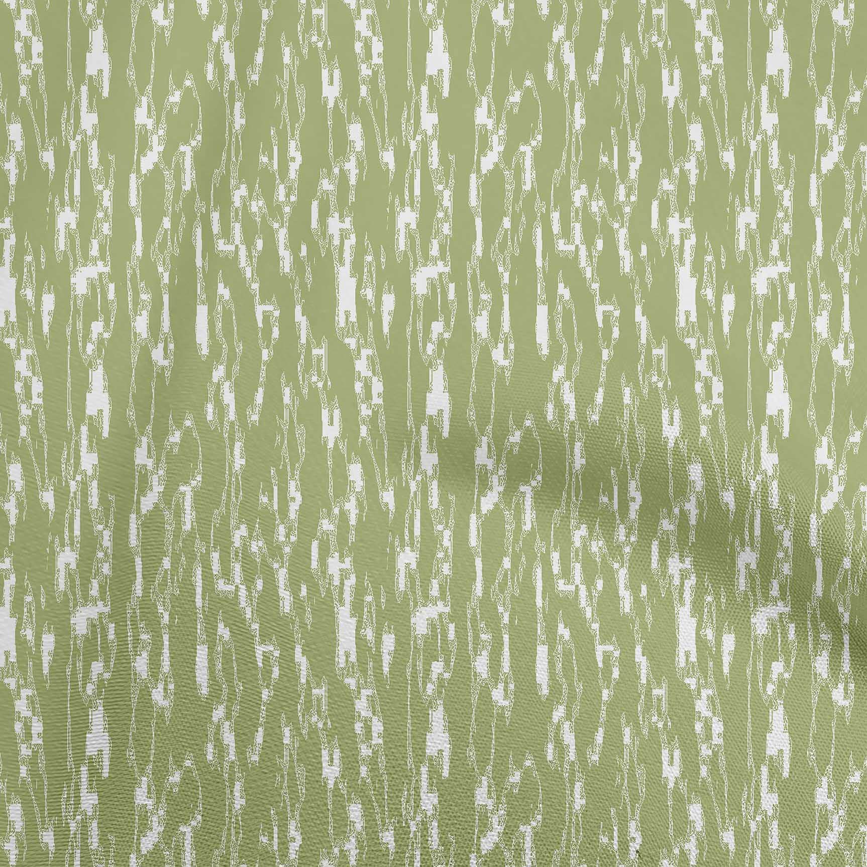 oneOone Rayon Green Abstract Printed Fabric by The Yard - 56 Inch Wide DIY Sewing Material for Clothing, Dresses & Home Decor Projects