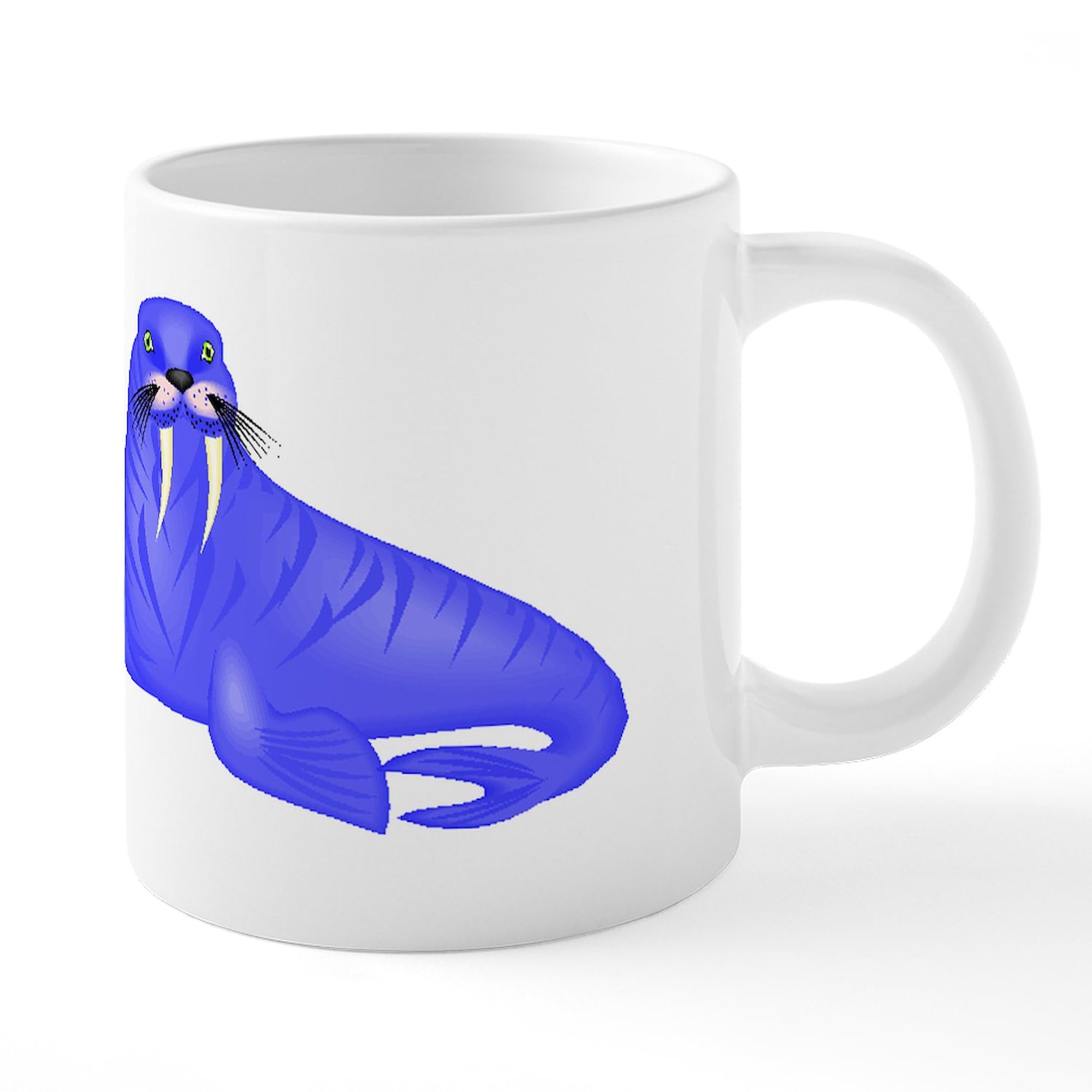 Blue Walrus 20 oz Ceramic Coffee Mega Mug - Large Insulated Coffee Cup for Office, Home & Travel - Funny Novelty Gift for Coffee Lovers