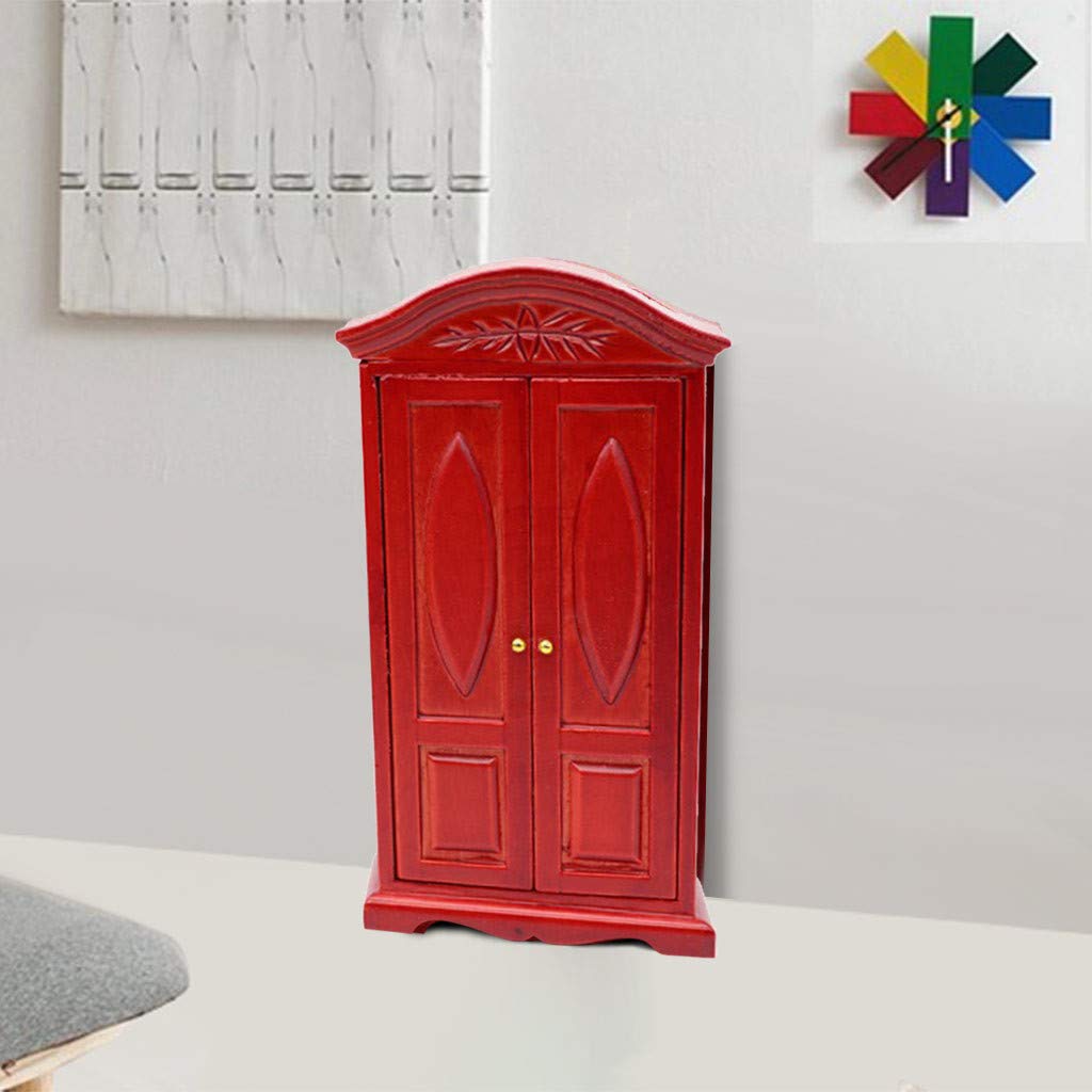 1:12 Scale Dollhouse Miniature Wood Display Cabinet Shelf - Perfect for Dollhouse Decor, DIY Miniature Projects & Collectible Displays
