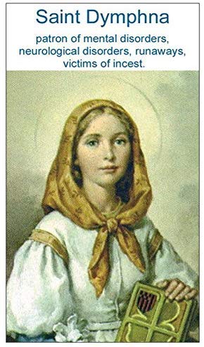 Authentic Holy Relic Rosary Touched to St. Dymphna, St. Maximilian Kolbe & St. Rita - Patron Saints for Mental Health, Depression, Anxiety, Addiction Recovery - AA NA Sobriety Gift - Blue Prayer Beads for Christmas & Daily Devotion