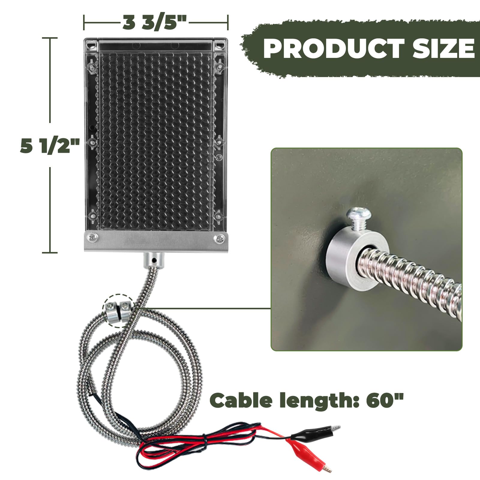Highwild 6V Solar Panel Charger for Deer Feeder Battery - Waterproof Outdoor Solar Charger with Mounting Hardware | Perfect for Hunting, Wildlife Observation & Outdoor Feeding Stations
