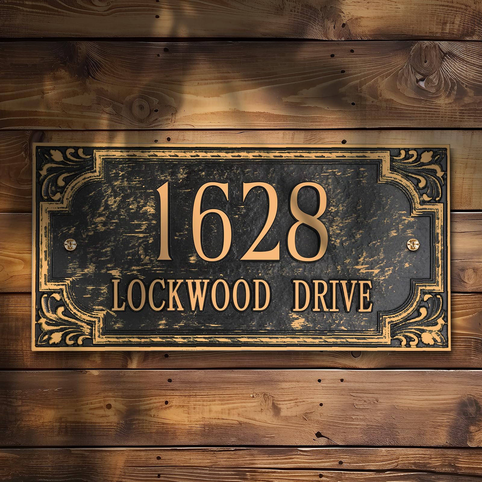 Personalized Large Address Plaque - Custom House Number Sign for Outdoor, Fence, Driveway & Apartment | 1/4