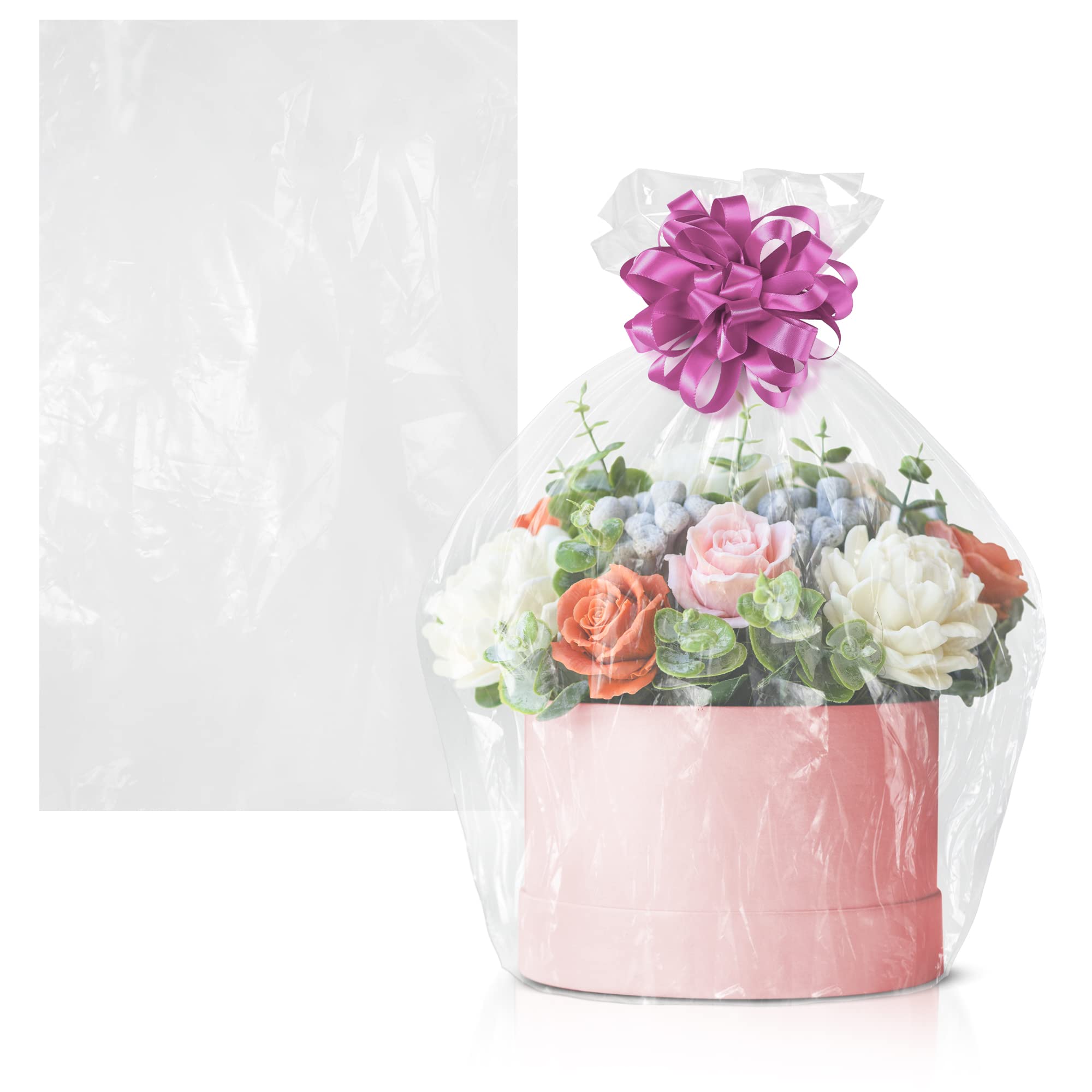 APQ Clear Gusseted Poly Bags 12x8x24 Inches - 500 Pack Waterproof Flat Bottom Plastic Bags with Open Top, 2 Mil Thick for Packaging Popcorn, Cookies, Bread | Perfect for Party Favors, Bakery Storage & Retail Packaging