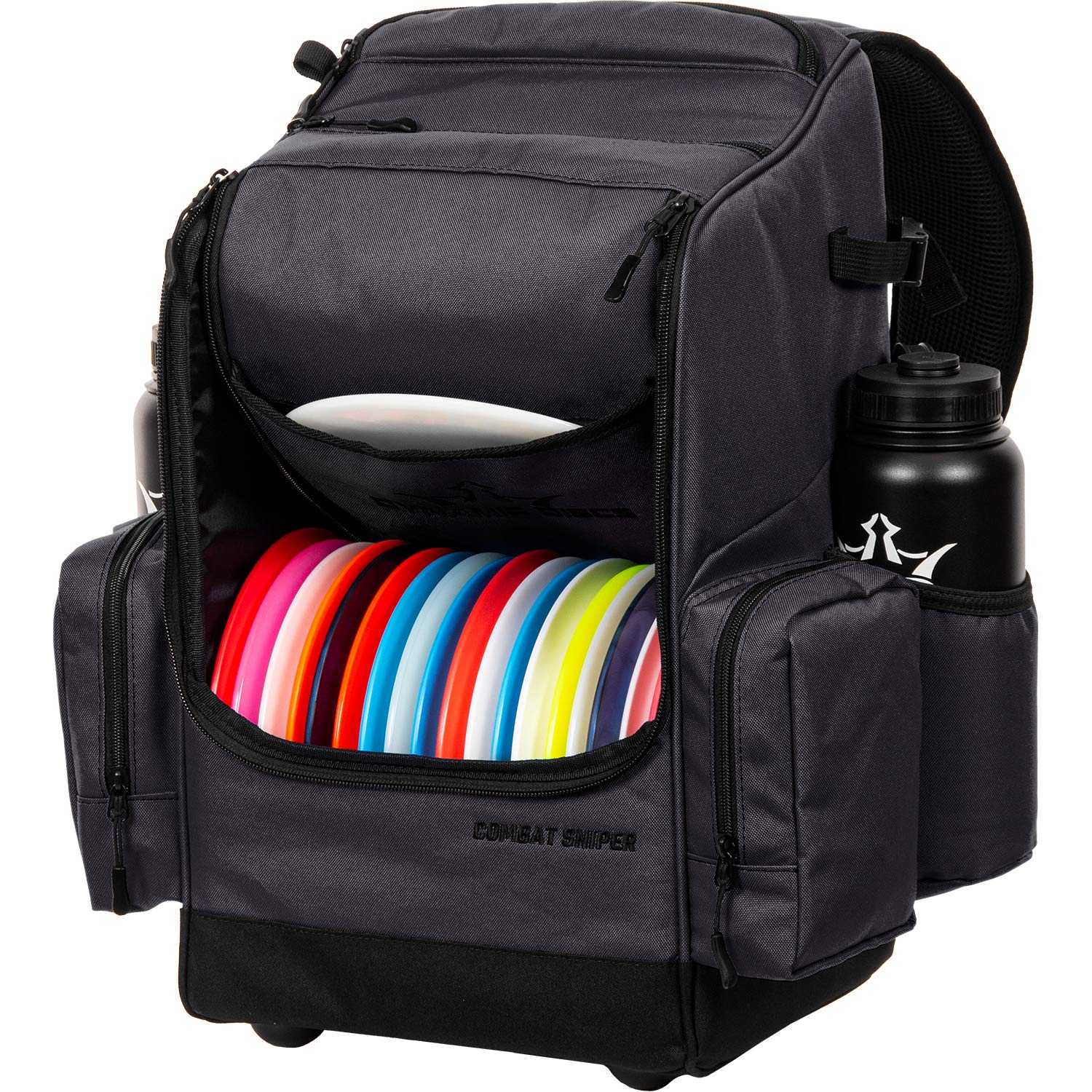 Dynamic Discs Combat Sniper Disc Golf Backpack - 16 Disc Storage with Side Pockets | Oversized Feet & Padded Back for Comfort | Perfect for Tournaments & Outdoor Disc Golf Adventures