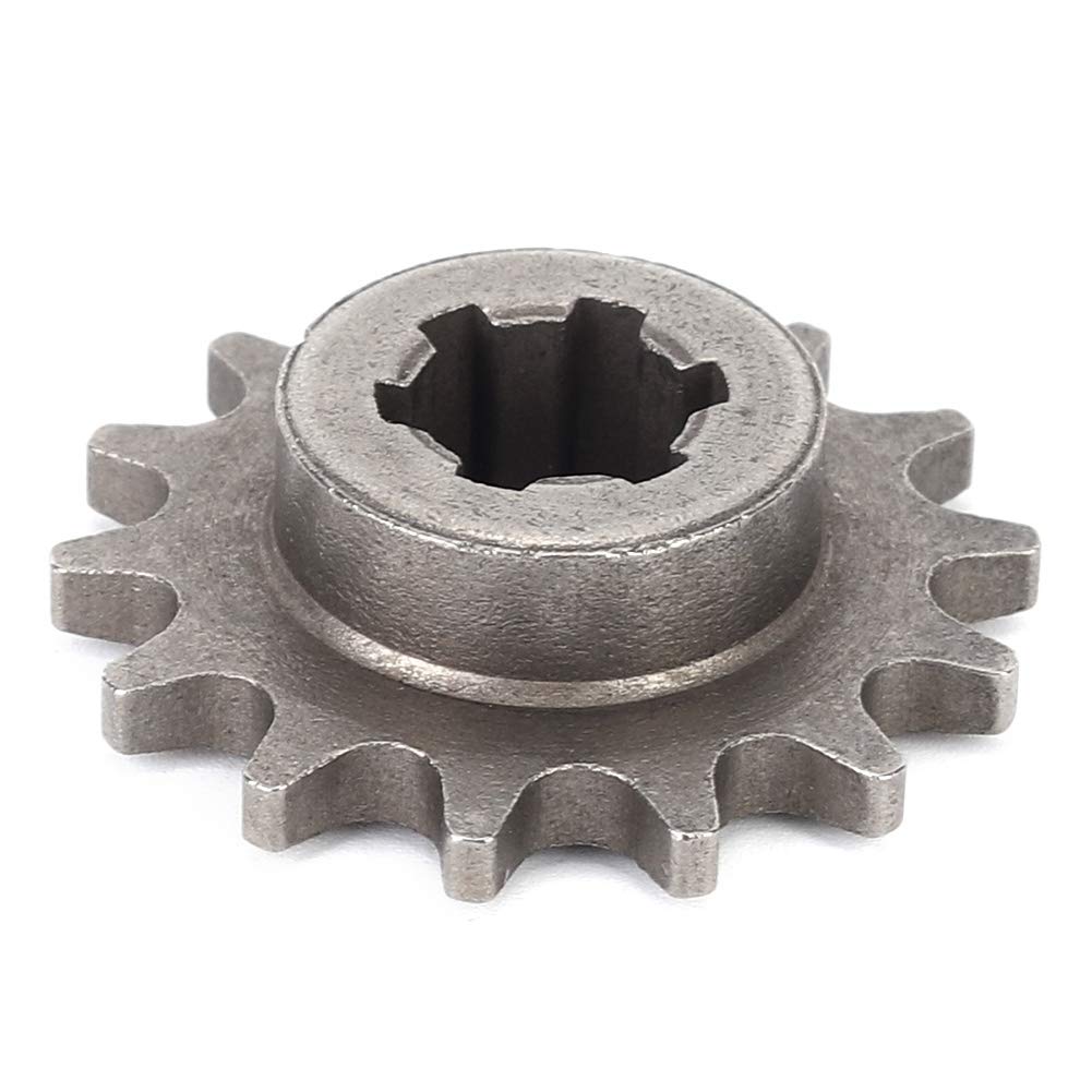 Qiilu 14T Gearbox Sprocket for 47cc 49cc 2-Stroke ATV Quad Dirt Bike Mini Bicycle Motorcycle - Replacement Transmission Part for Off-Road Riding & Mini Bike Upgrades