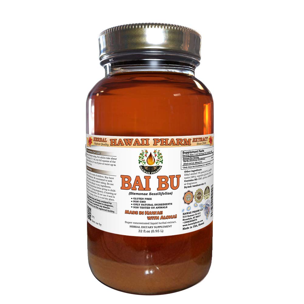 Stemona Root Liquid Extract (Bai Bu Tincture) - 32 oz Unfiltered Herbal Supplement for Cough Relief & Respiratory Support | Natural Remedy for Cold, Asthma & Bronchitis