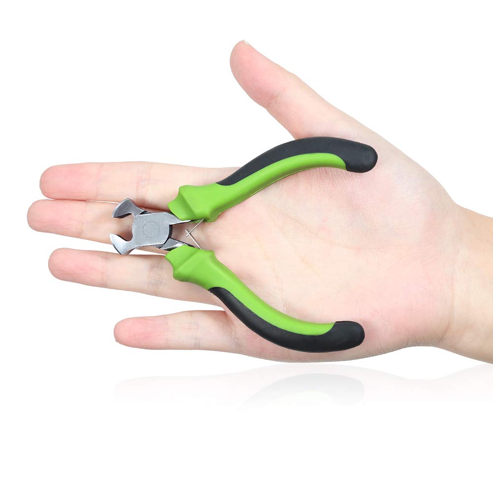 SPEEDWOX 4 Inch Mini End Nipper Pliers - Precision Wire Cutters for Guitar Strings, Jewelry Making, Beading & Shoe Repair | Spring-Loaded Small End Cutting Nippers for DIY Crafts & Electronics